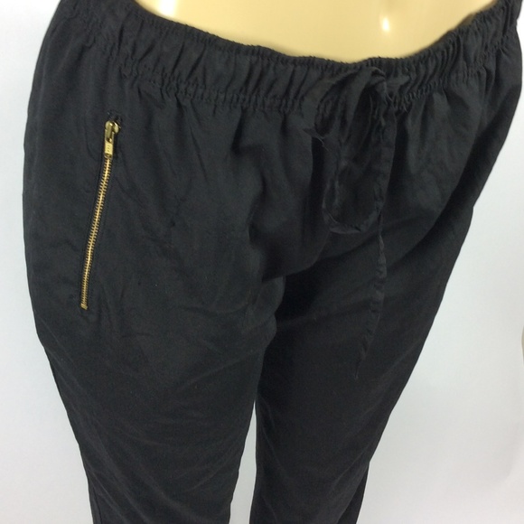 H&M Drawstring Jogger Pants Zip Pockets Size Small - Picture 3 of 7